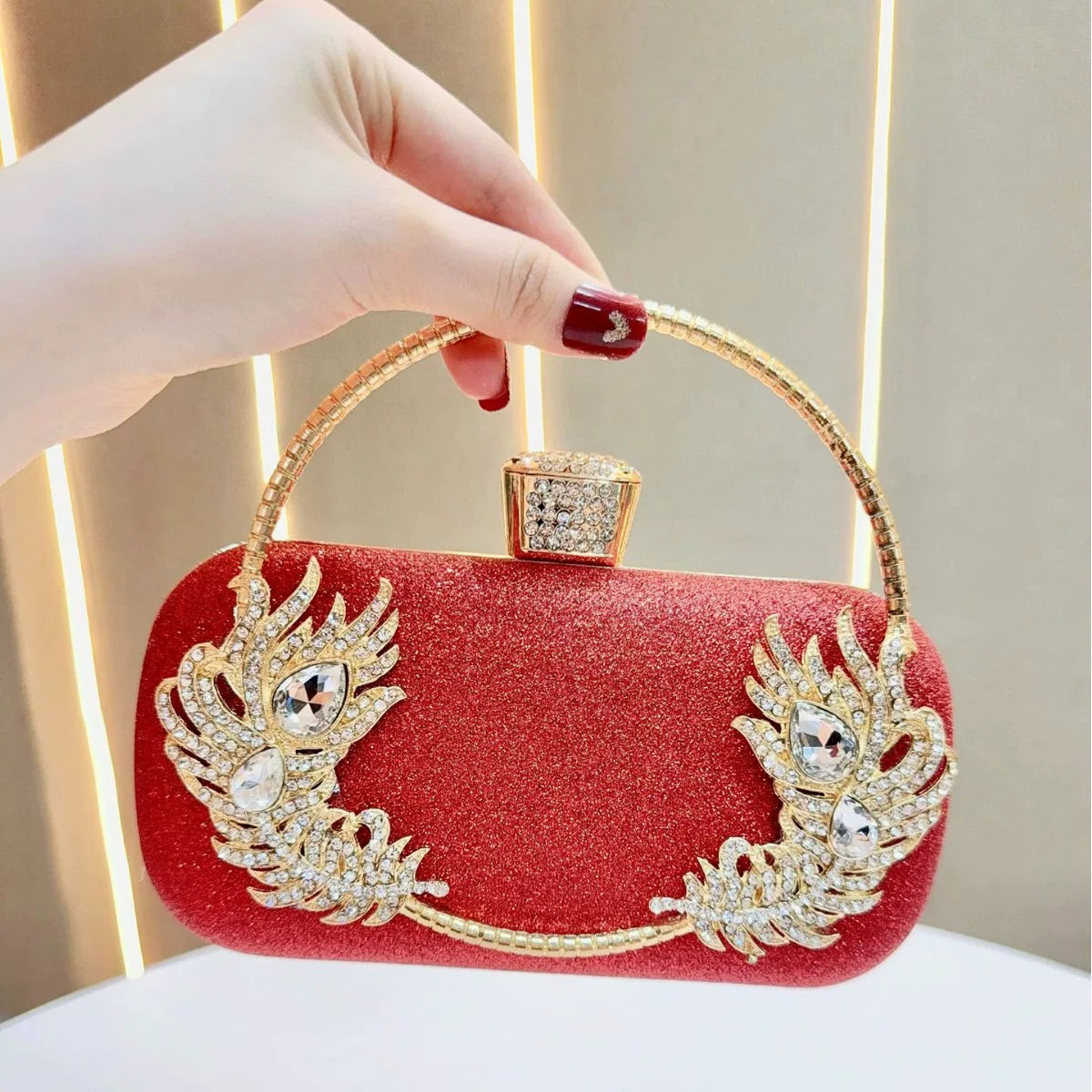 Rhinestone Evening Clutch for Women – Formal Banquet & Wedding Handbag
