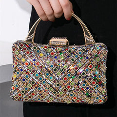 Vintage Style Rhinestone Evening Clutch for Women – Formal Banquet Handbag