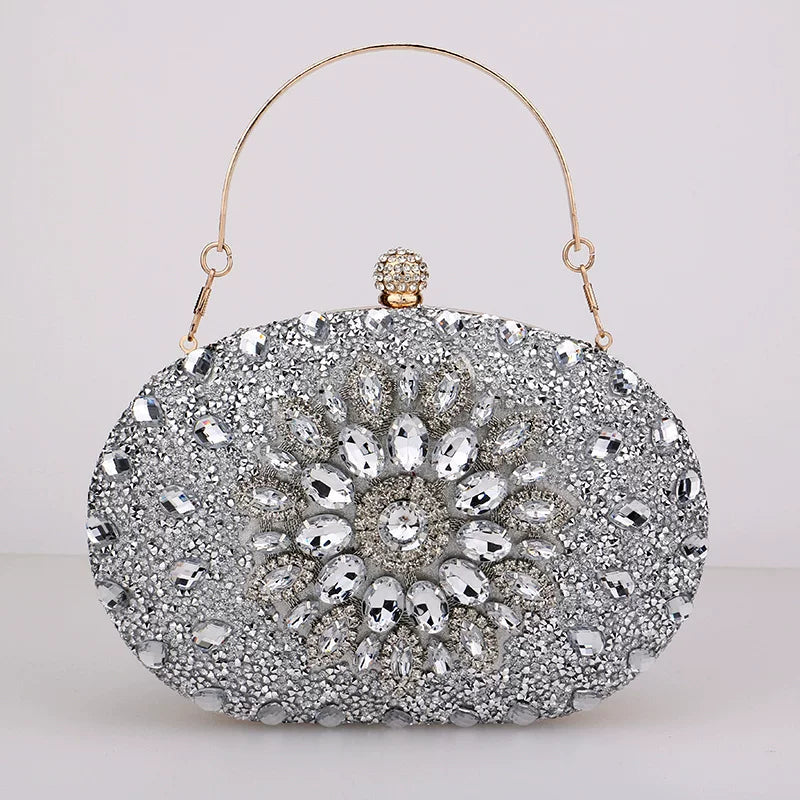 Rhinestone Evening Clutch Bag for Women – Formal Dinner and Banquet Handbag