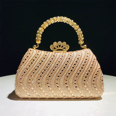 Rhinestone Evening Clutch for Women – Formal Wedding & Party Handbag