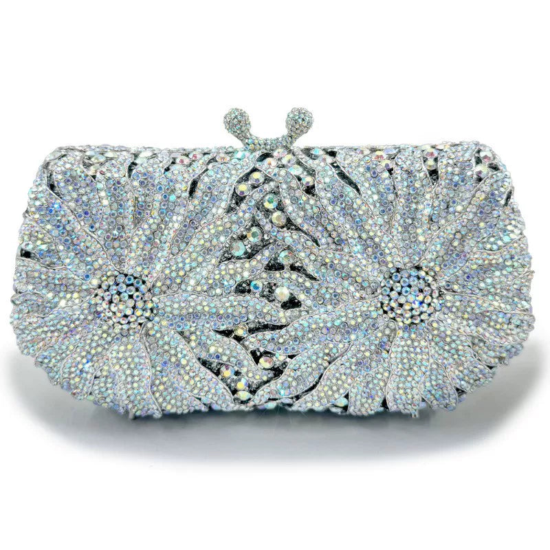 Luxury Large Flower Evening Handbag for Women – Elegant Formal Event Clutch Bag