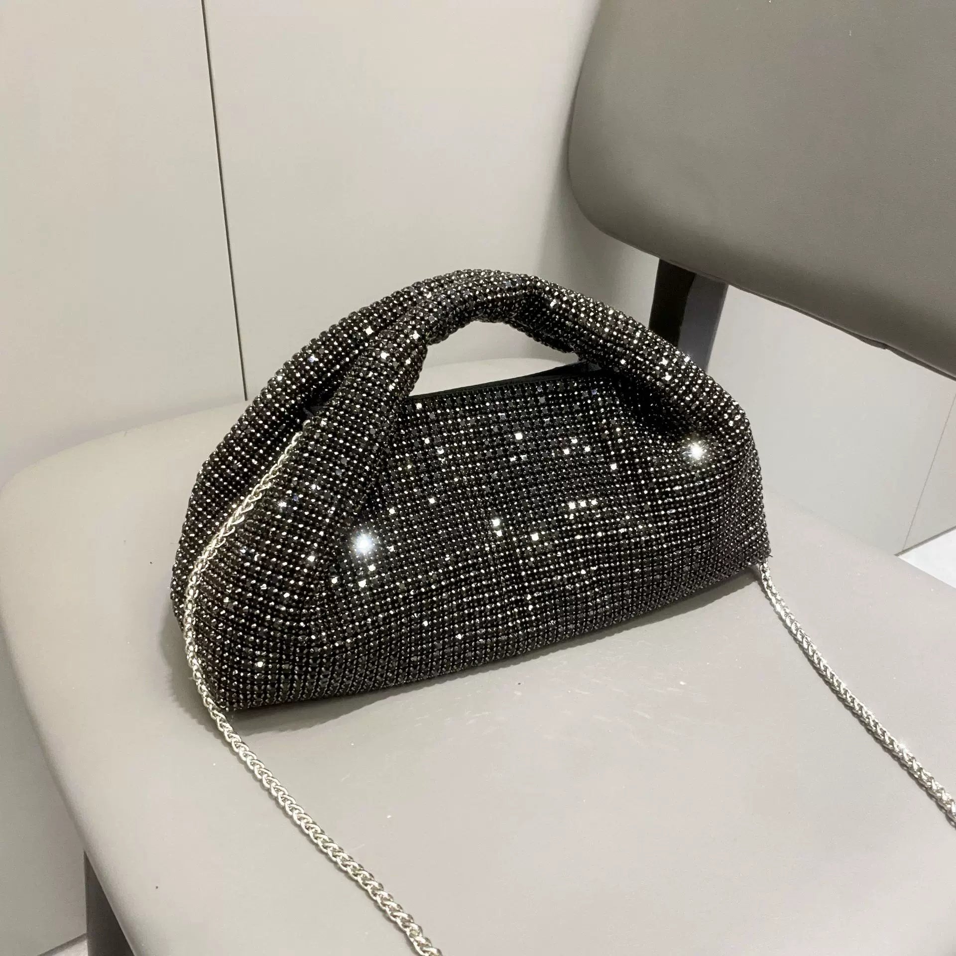 European and American Rhinestone Handbag – New Chain Shoulder and Crossbody Bag for Women