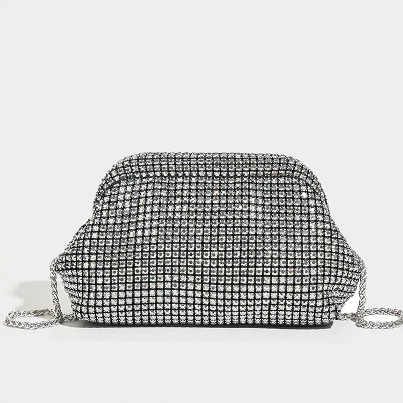 2025 New Rhinestone Bag Women'S Evening Bag Full Diamond Hand Carrying Underarm Bag Diamond Shoulder Glitter Diamond Crossbody Bag