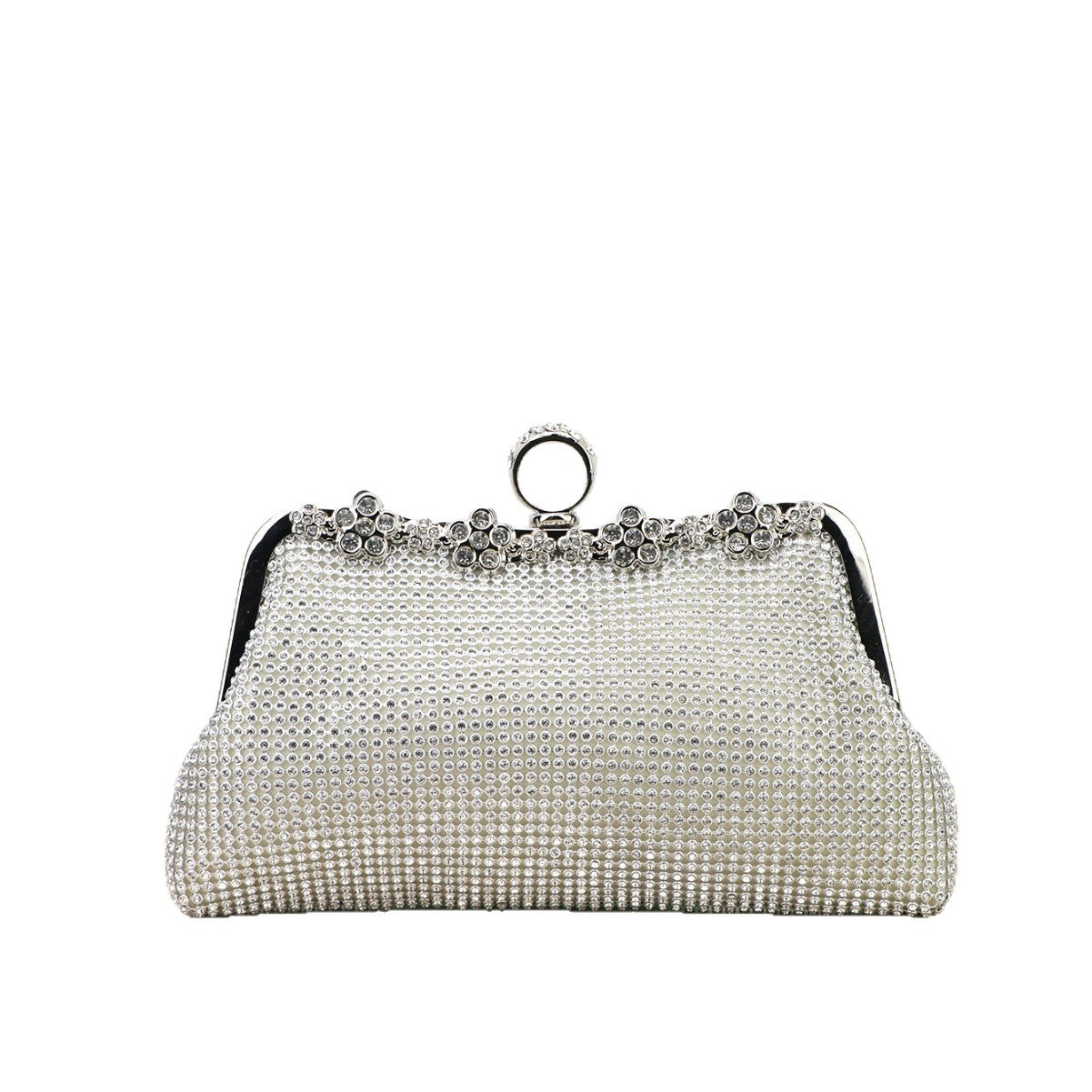 Diamond-Encrusted Evening Clutch for Dinner Party and Bridal Events