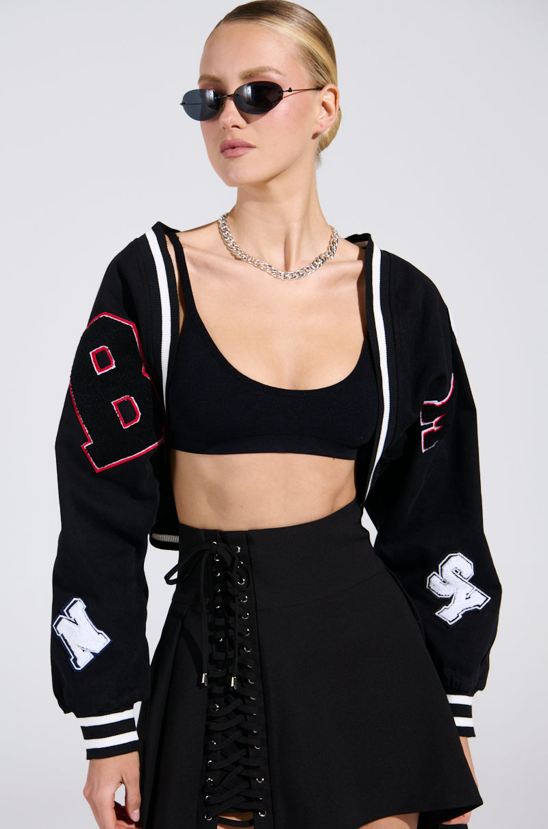 TEAM PLAYER DENIM SHRUG