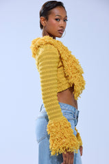 SUNSHINE QUEEN FRINGE SWEATER