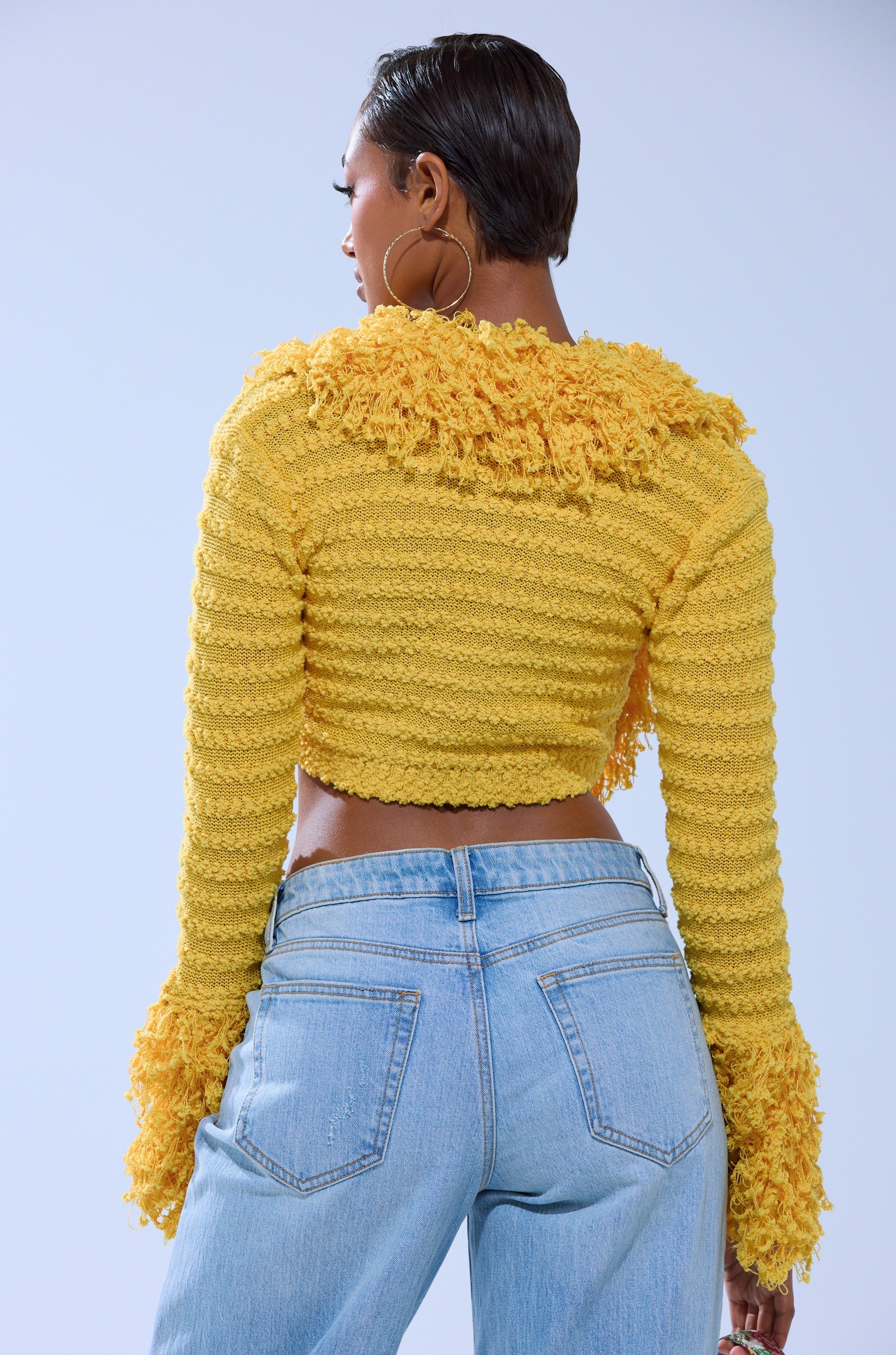 SUNSHINE QUEEN FRINGE SWEATER