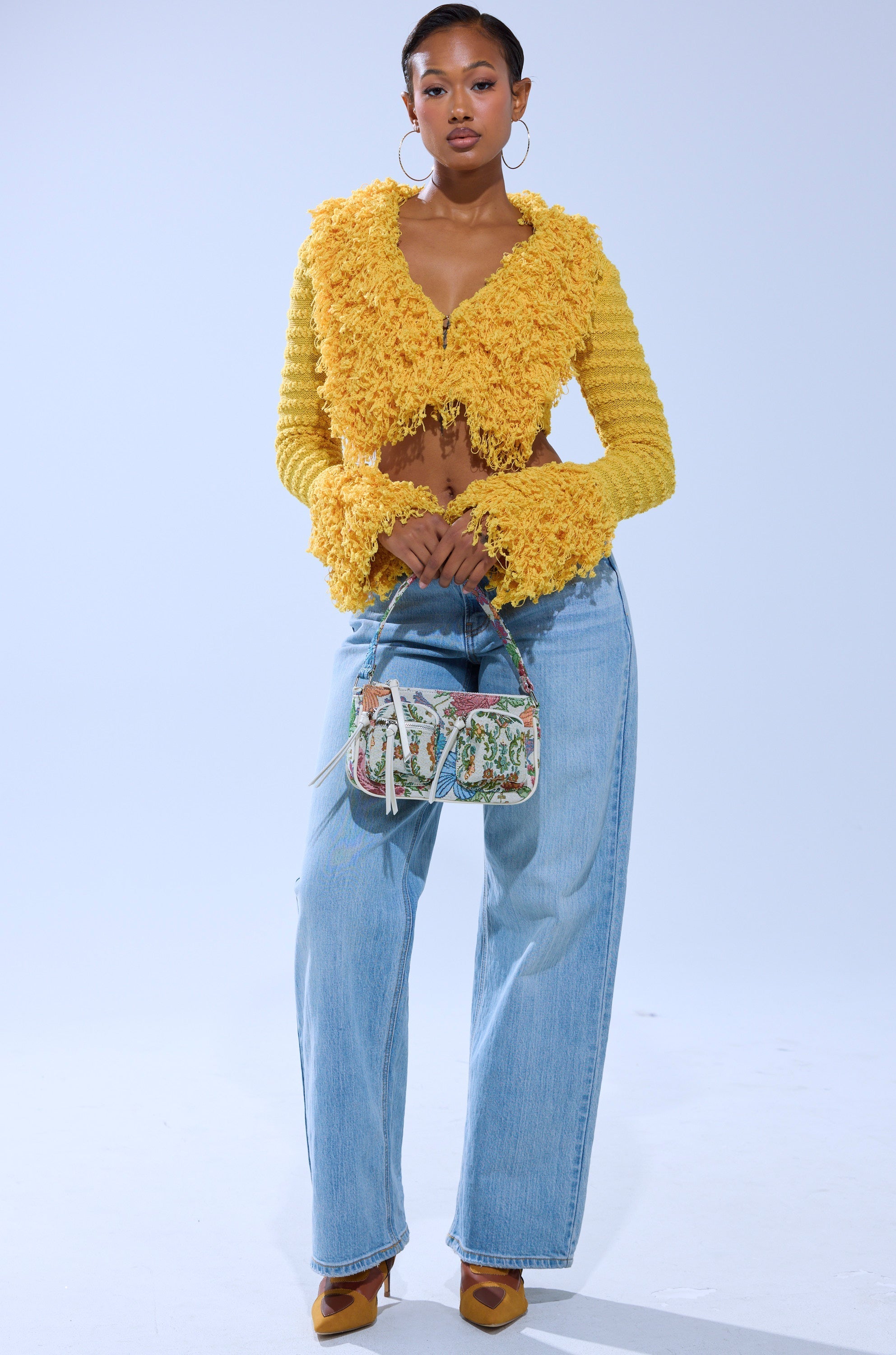 SUNSHINE QUEEN FRINGE SWEATER