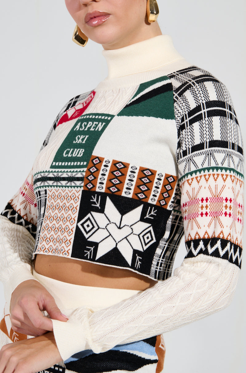 SKI CLUB CROPPED SWEATER