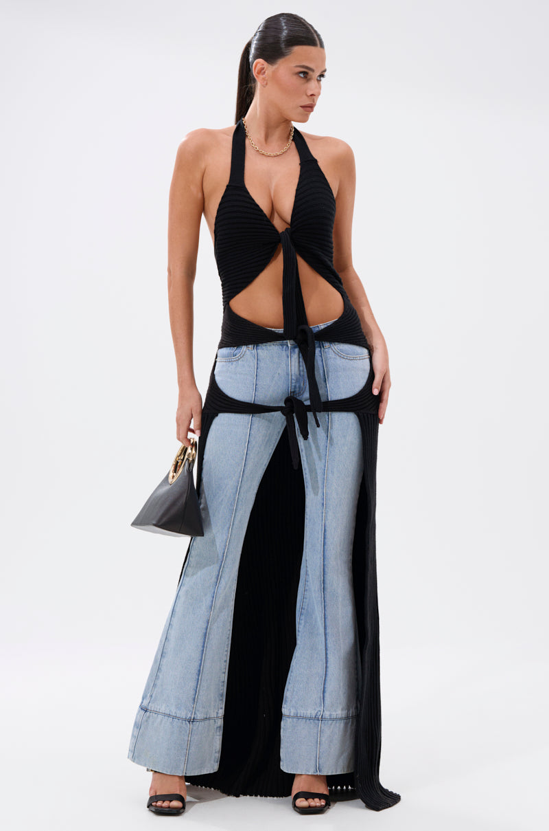 TIED TO YOU TIE-FRONT SWEATER