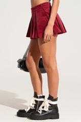 RUN AFTER YOU CORDUROY MINI SKIRT