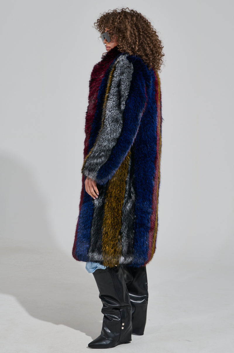 SHIGO FAUX FUR TRENCH