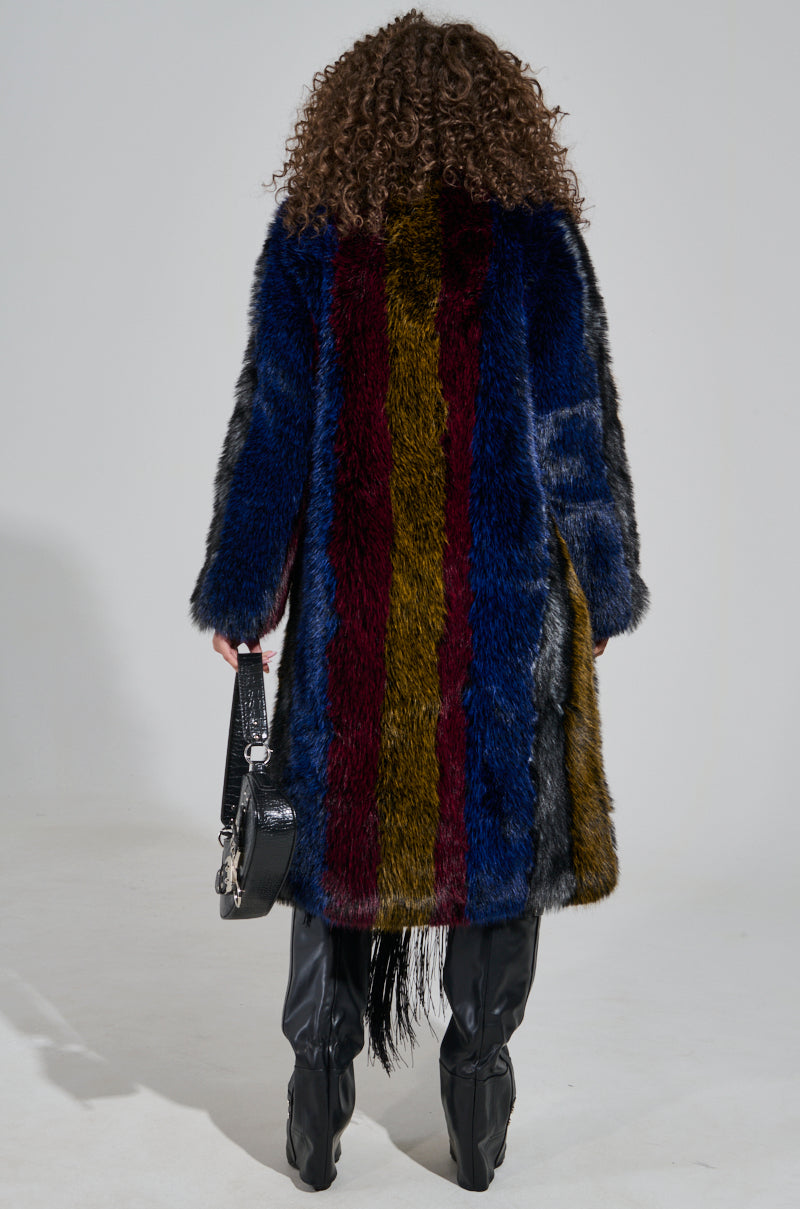 SHIGO FAUX FUR TRENCH