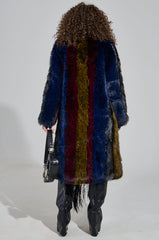 SHIGO FAUX FUR TRENCH