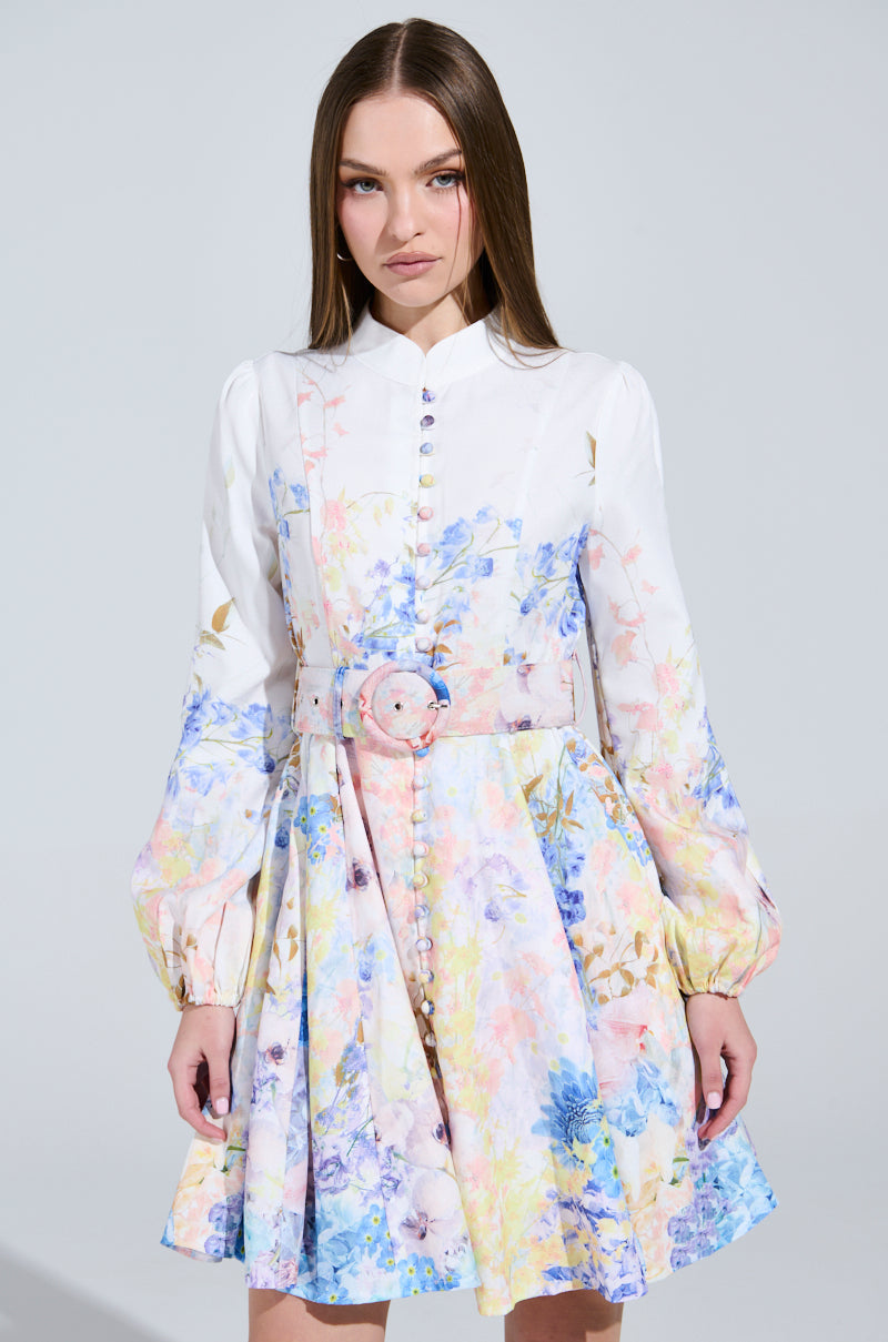 EXPENSIVE TASTE FLORAL MINI DRESS