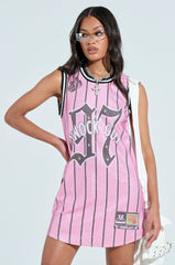 TOTAL KNOCKOUT RHINESTONE JERSEY DRESS