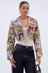 TAKE A HINT PATCHWORK BLAZER