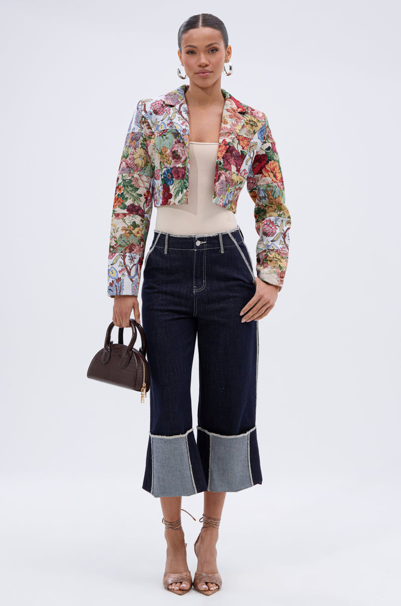 TAKE A HINT PATCHWORK BLAZER