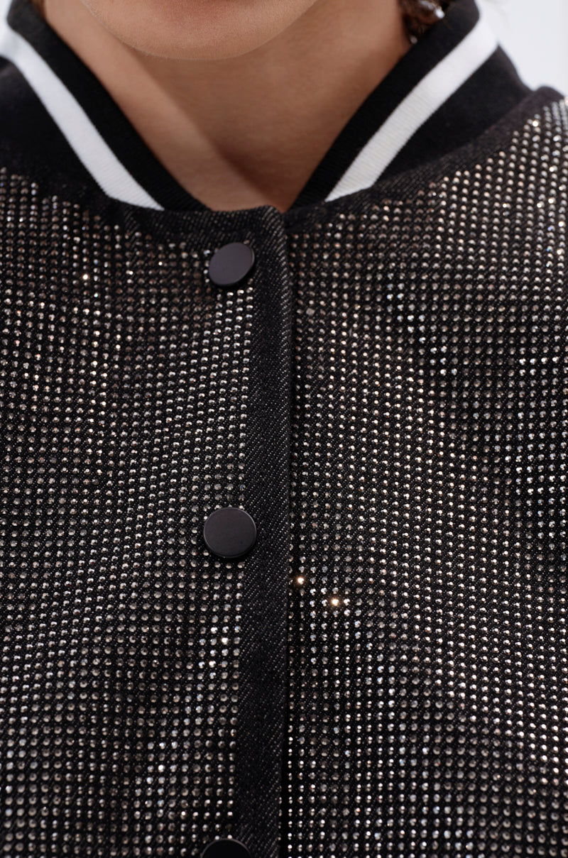 SPOTLIGHT RHINESTONE BOMBER