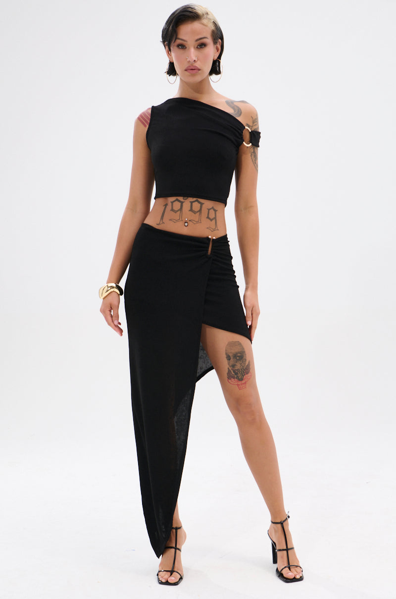 KYLIE SLINKY MIDI SKIRT
