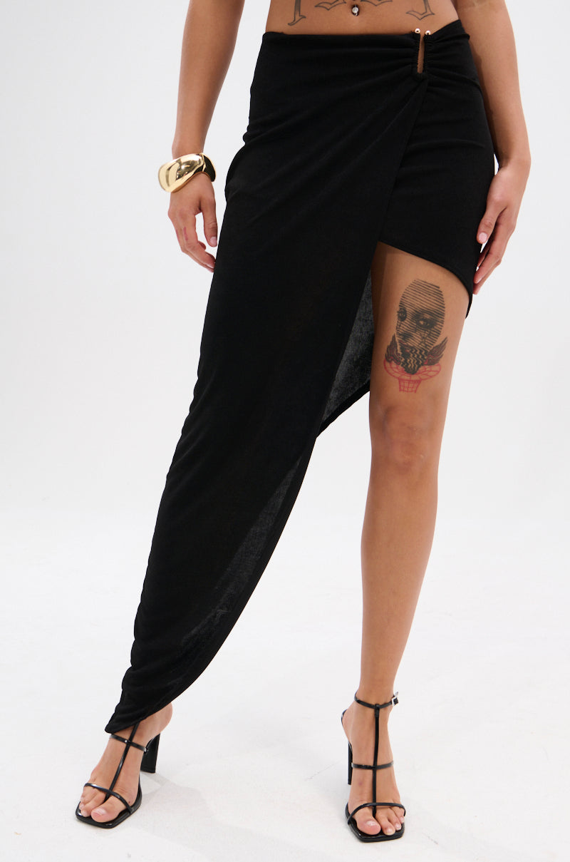 KYLIE SLINKY MIDI SKIRT