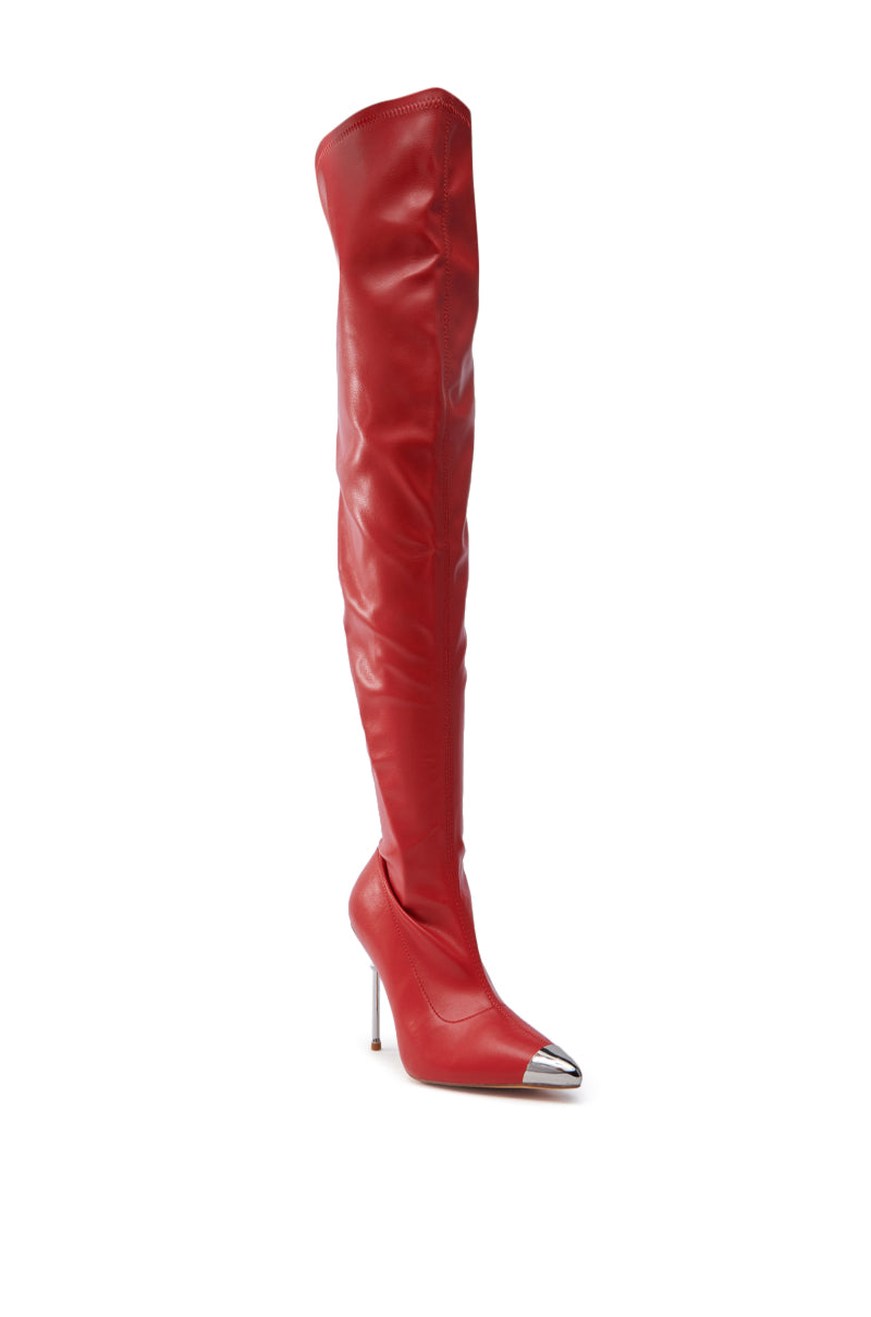 UNA RED STILETTO BOOT
