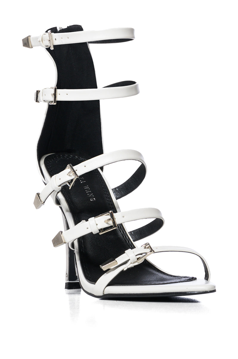 AZALEA WANG CADA STILETTO SANDAL IN WHITE