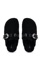 AZALEA WANG DEVANY BLACK SHERPA CLOG
