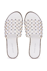 AZALEA WANG DOWE CAGED SANDAL IN WHITE