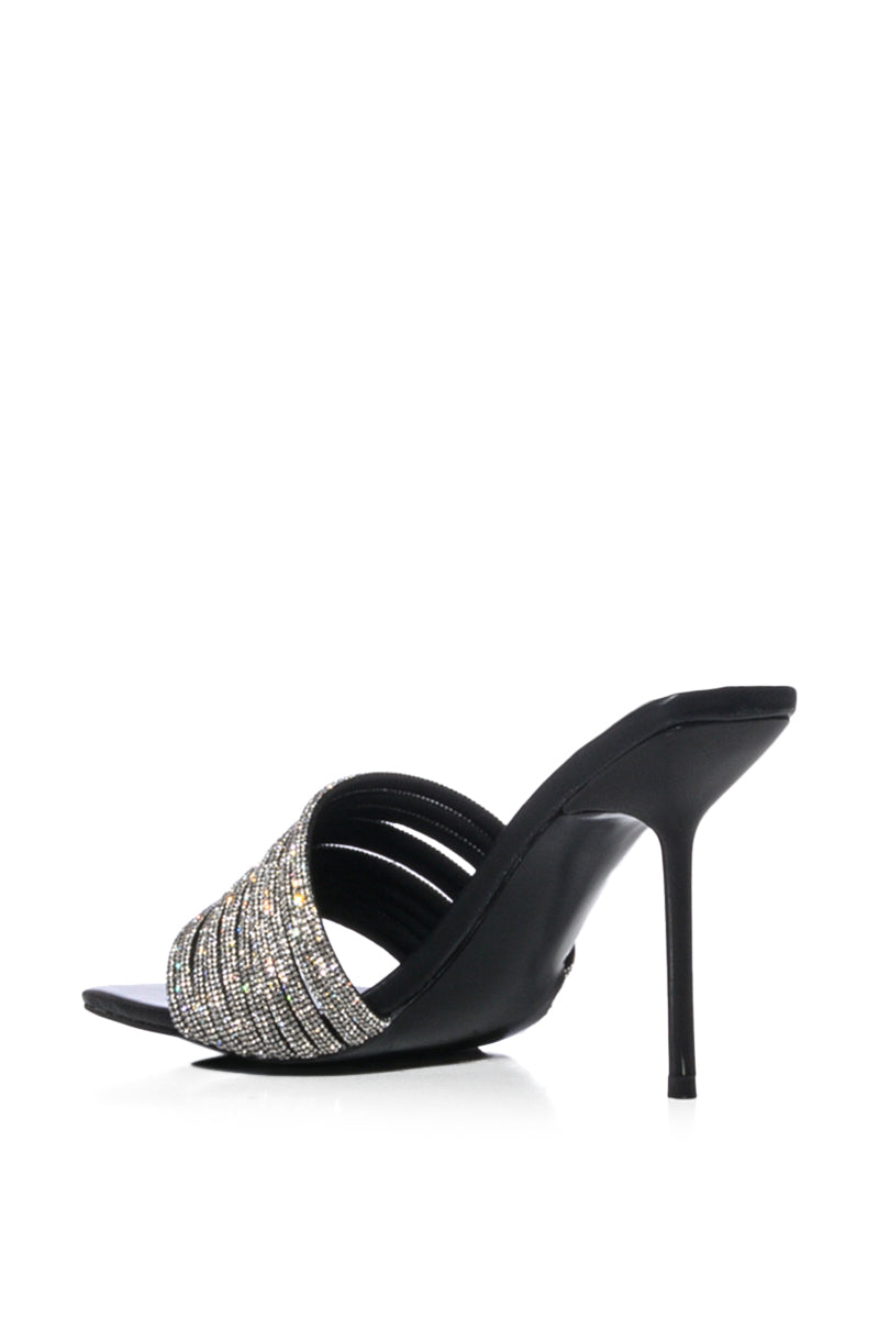 AZALEA WANG FRYE EMBELLISHED STILETTO SANDAL IN BLACK
