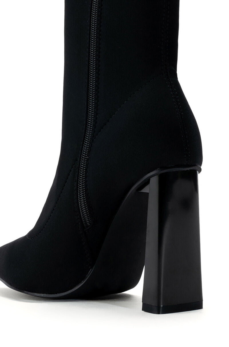 AZALEA WANG MOSCATO NEOPRENE BOOTIE IN BLACK