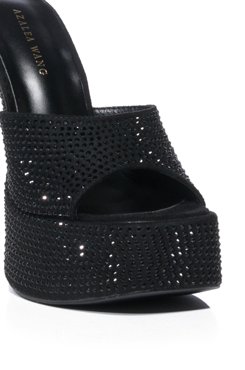 AZALEA WANG PATIENCE EMBELLISHED MULE IN BLACK