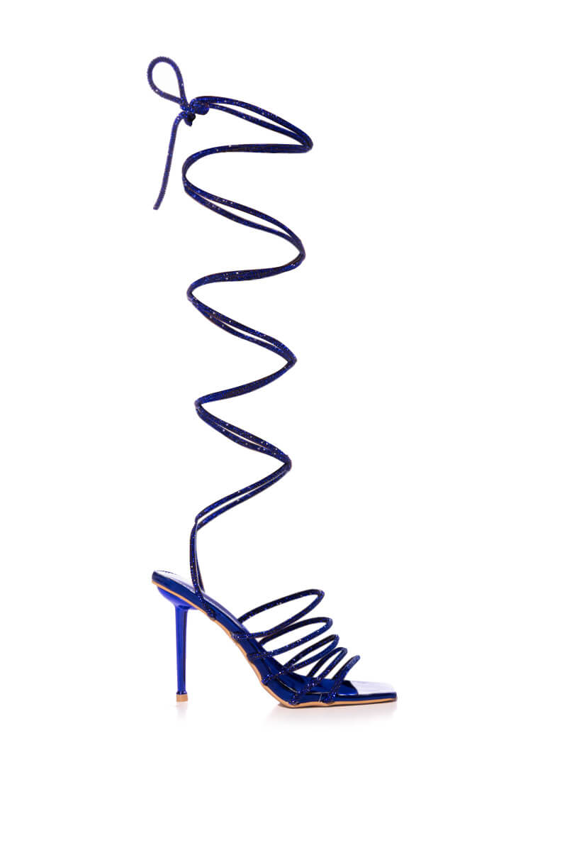 AZALEA WANG STATION TIE UP SANDAL IN BLUE