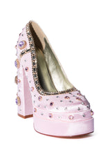 AZALEA WANG CLEA SATIN PUMP IN PINK
