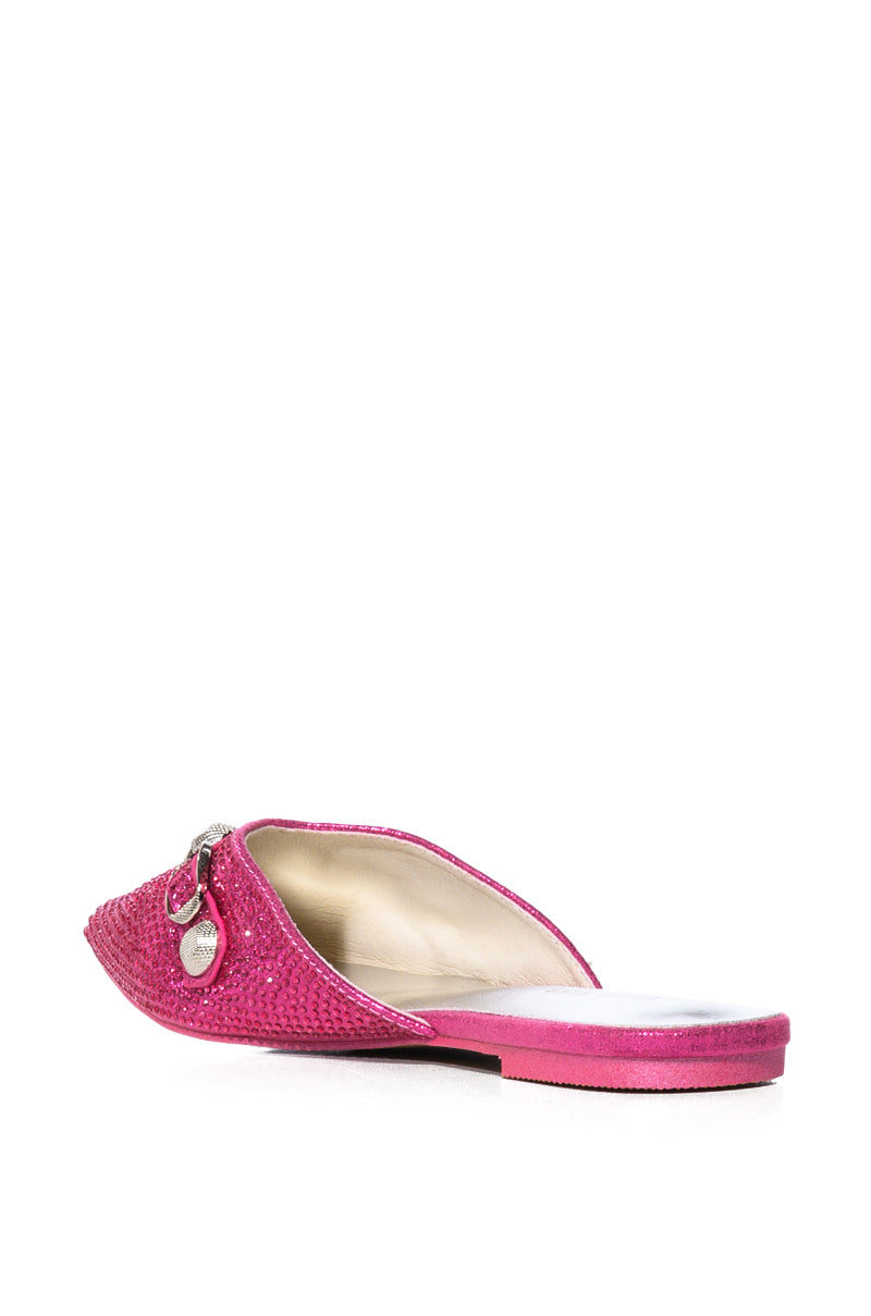 AZALEA WANG SUPER CHIC SLIP ON FLAT IN FUCHSIA