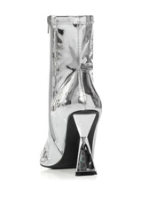 AZALEA WANG TARANTO BOOTIE IN SILVER CHROME