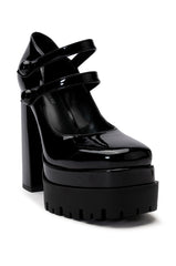 AZALEA WANG TATE PATENT CHUNKY PUMP