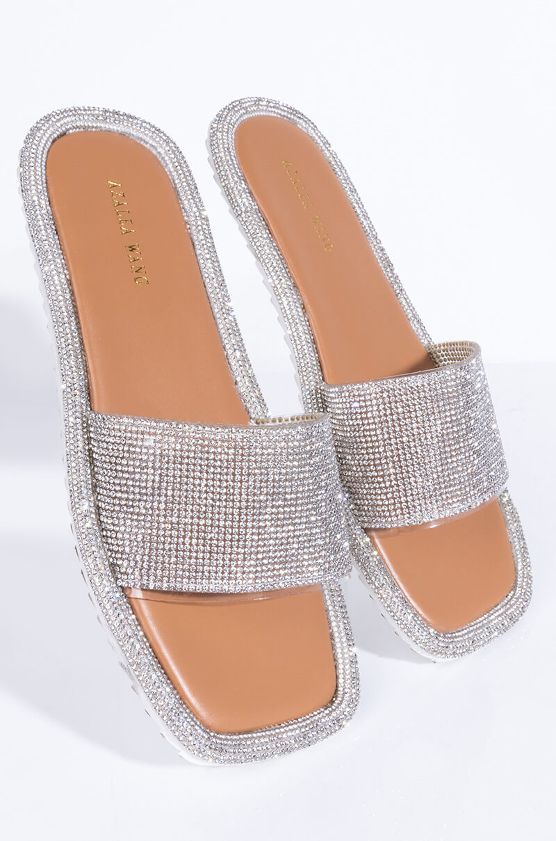 AZALEA WANG WAKE ME WHEN IT'S ALL OVER FLAT SANDAL IN NUDE