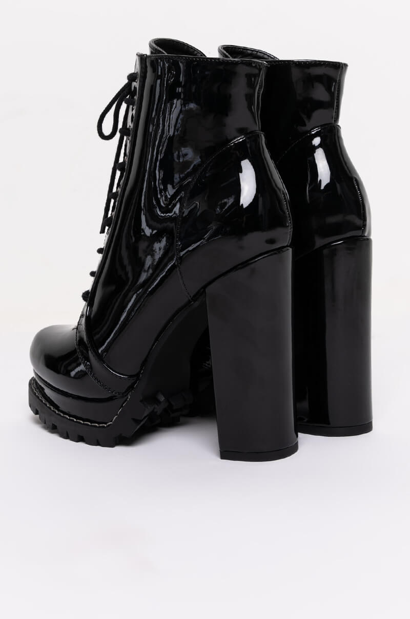 BADASS PLATFORM LACE UP BOOTIE