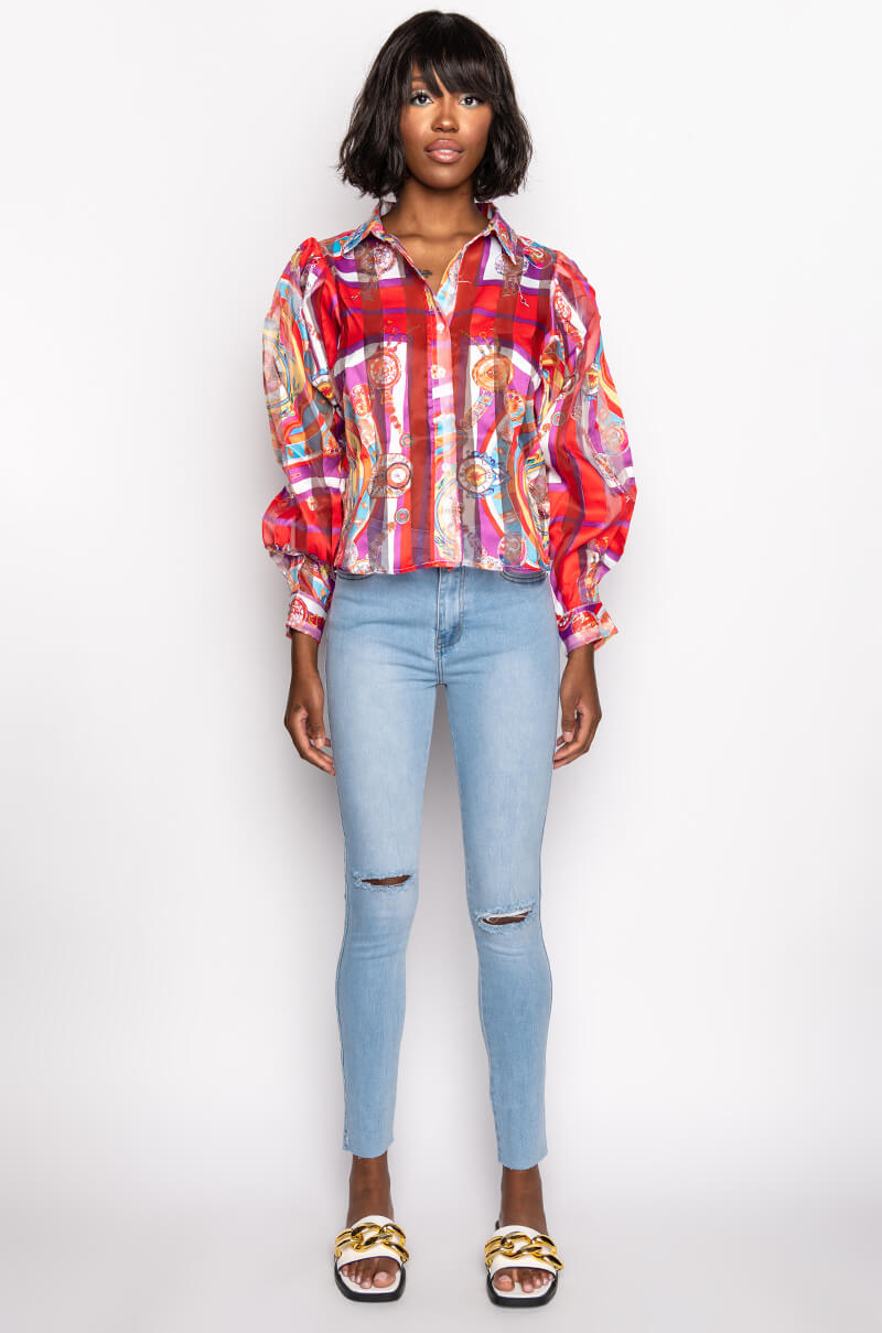 BARE-BUTT HIGH RISE SKINNY DENIM PANTS