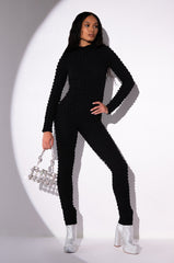 BEAT THE ODDS TEXTURED CATSUIT