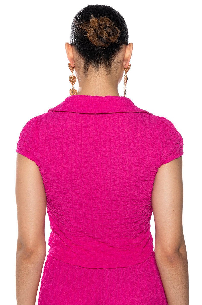 BIANCA TIE FRONT MESH TOP