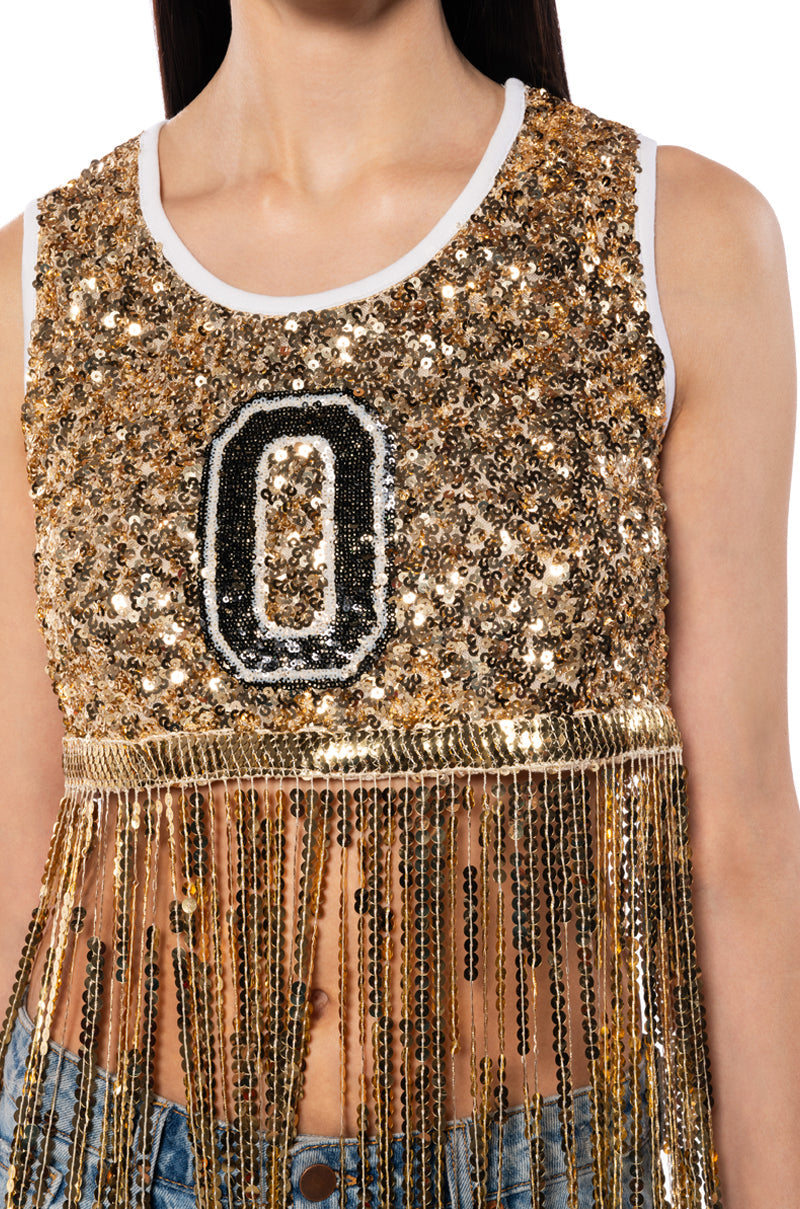 BIG WINS FRINGE TANK TOP