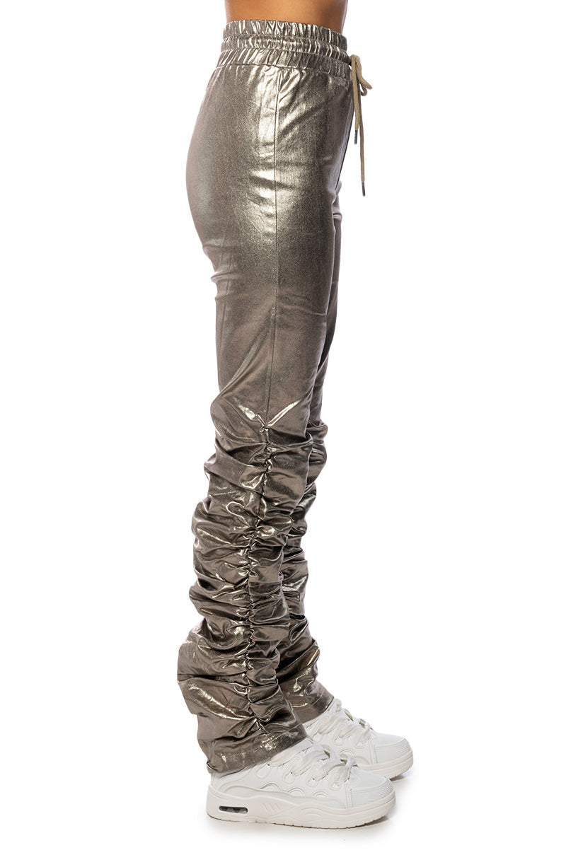 BLINDING LIGHTS PU METALLIC PANT