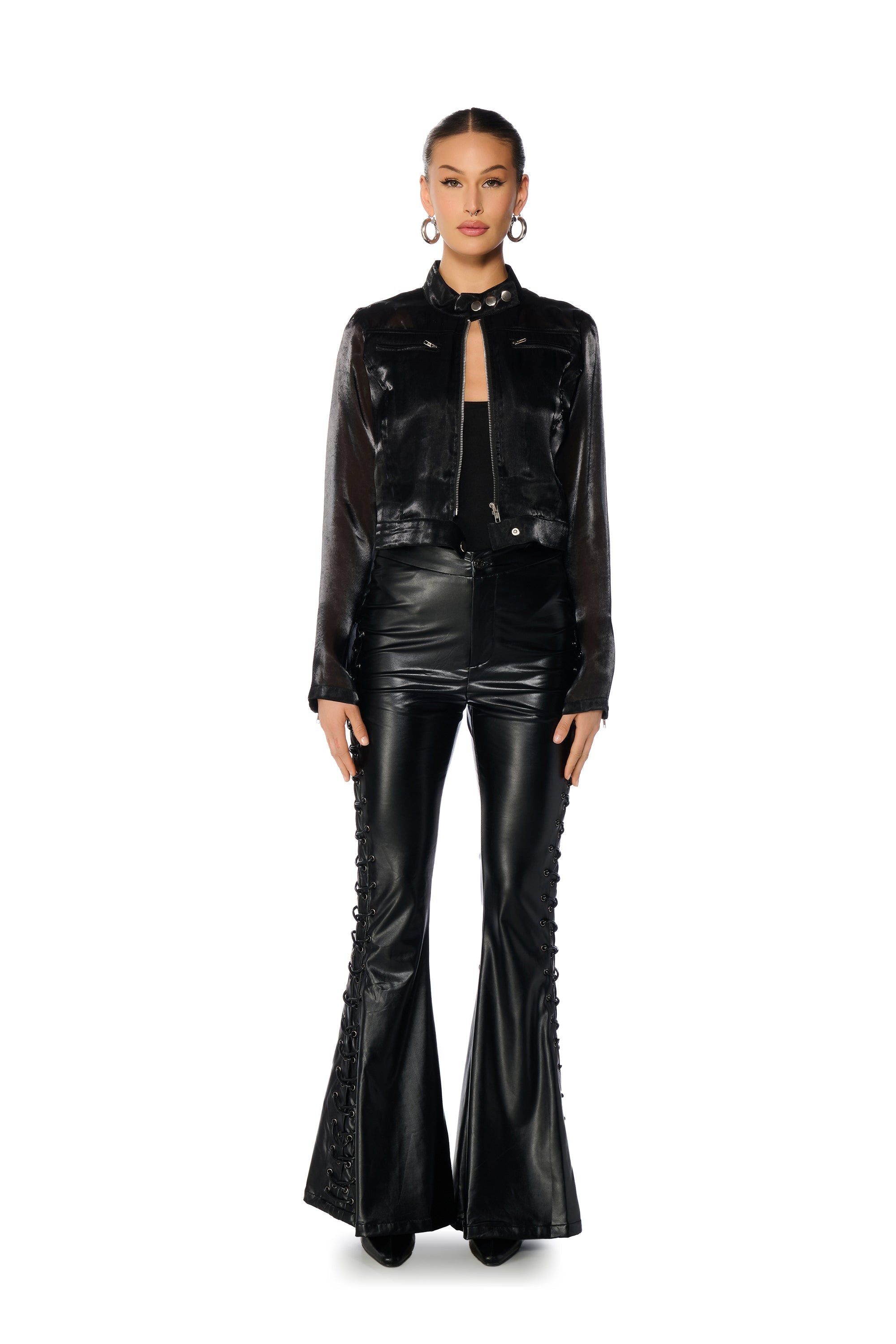 COOL WITH YOU LIGHTWEIGHT BOMBER IN BLACK