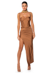 KRISTIN SATIN STRUCTURED CORSET