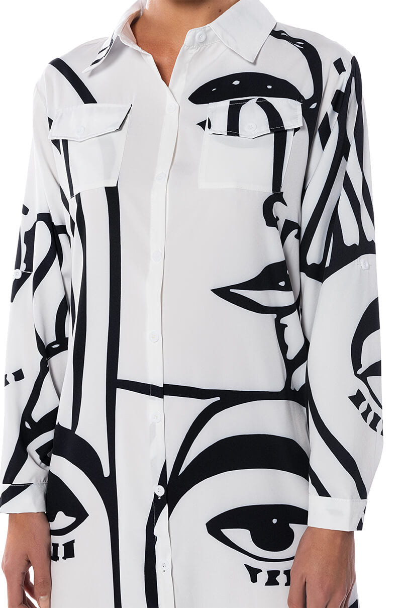 CREATOR BUTTON DOWN MAXI DRESS