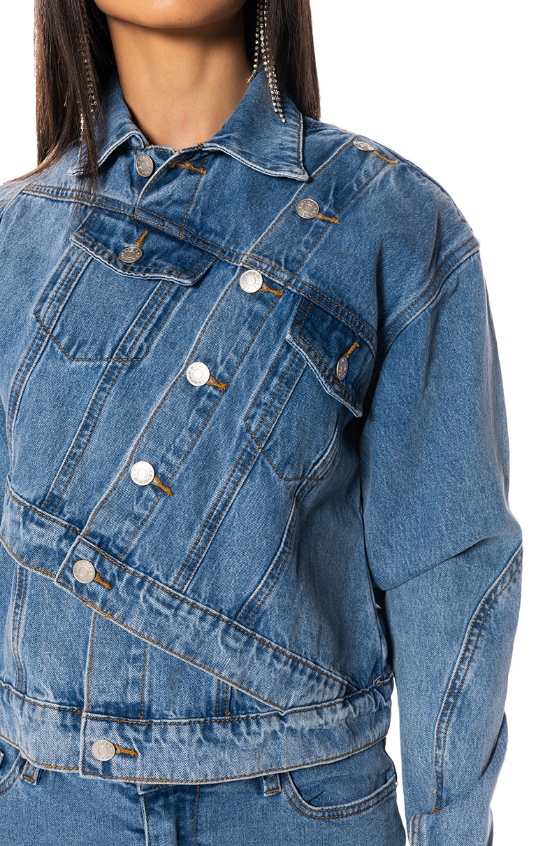 DOUBLE TIME DENIM PULLOVER