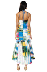 EURO SUMMER PRINTED MIDI DRESS
