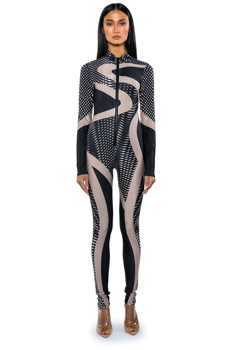 EVERY EVENT PATTERNED CATSUIT